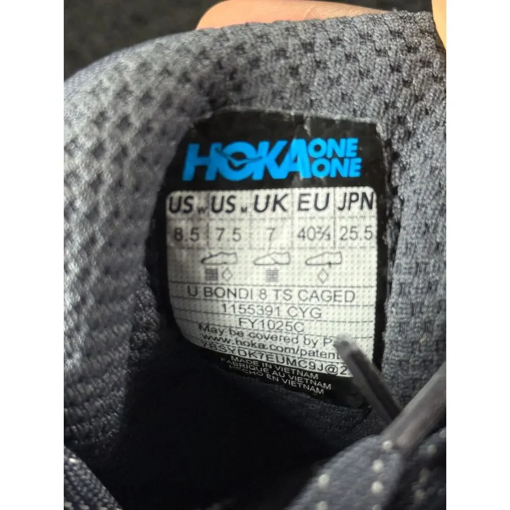 Hoka Shoes Womens Size 8.5 Bondi 8 TS Caged One One Athletic Running Sneakers